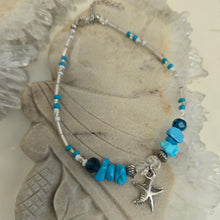 Load image into Gallery viewer, Turquoise Starfish Bead Anklet
