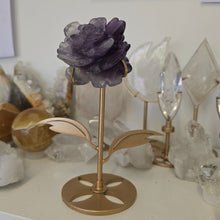 Load image into Gallery viewer, Amethyst Rose on Stand
