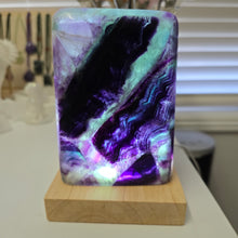 Load image into Gallery viewer, Rainbow Fluorite Square Lamp
