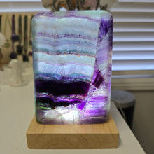 Load image into Gallery viewer, Rainbow Fluorite Square Lamp
