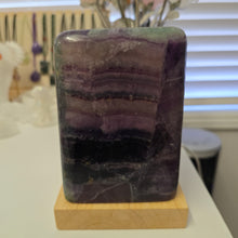 Load image into Gallery viewer, Rainbow Fluorite Square Lamp
