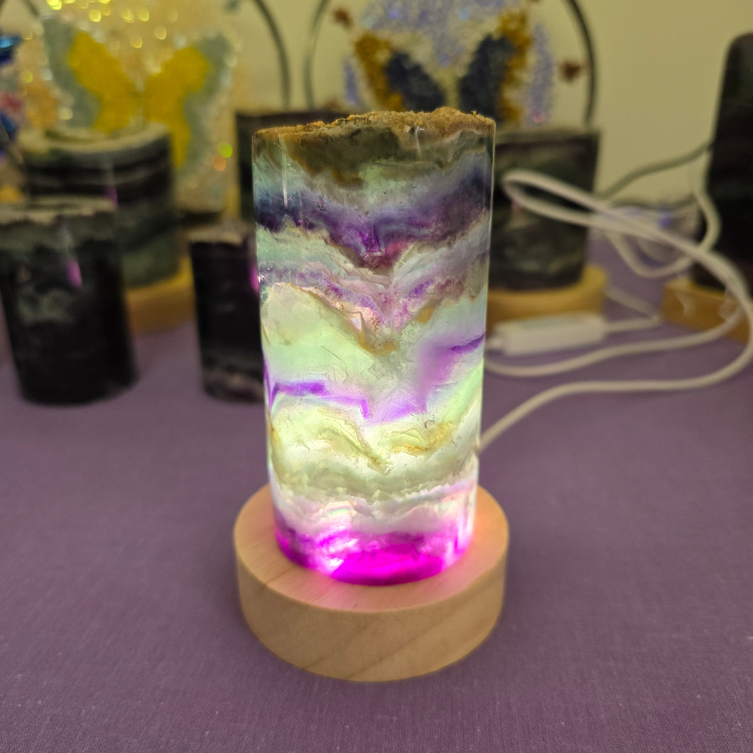 Rainbow Fluorite Lamp