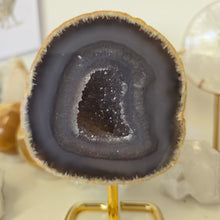 Load image into Gallery viewer, Agate Geode on Stand
