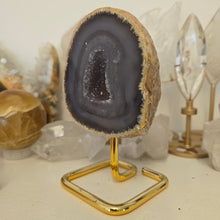 Load image into Gallery viewer, Agate Geode on Stand
