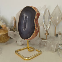 Load image into Gallery viewer, Agate Geode on Stand
