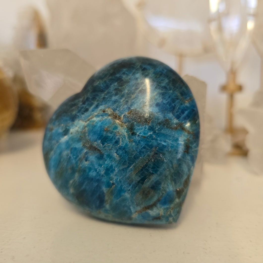 Blue Apatite Heart