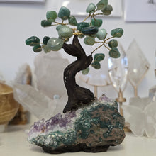 Load image into Gallery viewer, Green Quartz Bonsai Tree on Amethyst Cluster
