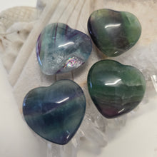 Load image into Gallery viewer, Rainbow Fluorite Hearts
