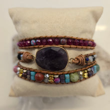 Load image into Gallery viewer, Amethyst and Lepidolite Wrap Bracelet
