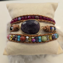 Load image into Gallery viewer, Amethyst and Lepidolite Wrap Bracelet
