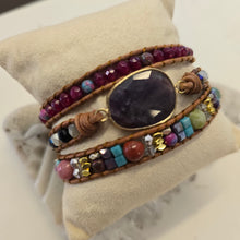 Load image into Gallery viewer, Amethyst and Lepidolite Wrap Bracelet
