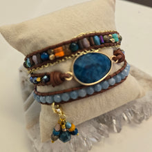 Load image into Gallery viewer, Blue Apatite Wrap Bracelet
