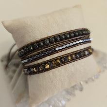 Load image into Gallery viewer, Pyrite Bronze Wrap Bracelet
