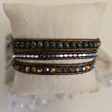 Load image into Gallery viewer, Pyrite Bronze Wrap Bracelet
