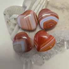 Load image into Gallery viewer, Banded Carnelian Hearts
