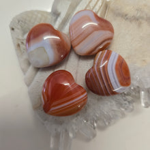 Load image into Gallery viewer, Banded Carnelian Hearts
