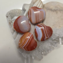 Load image into Gallery viewer, Banded Carnelian Hearts
