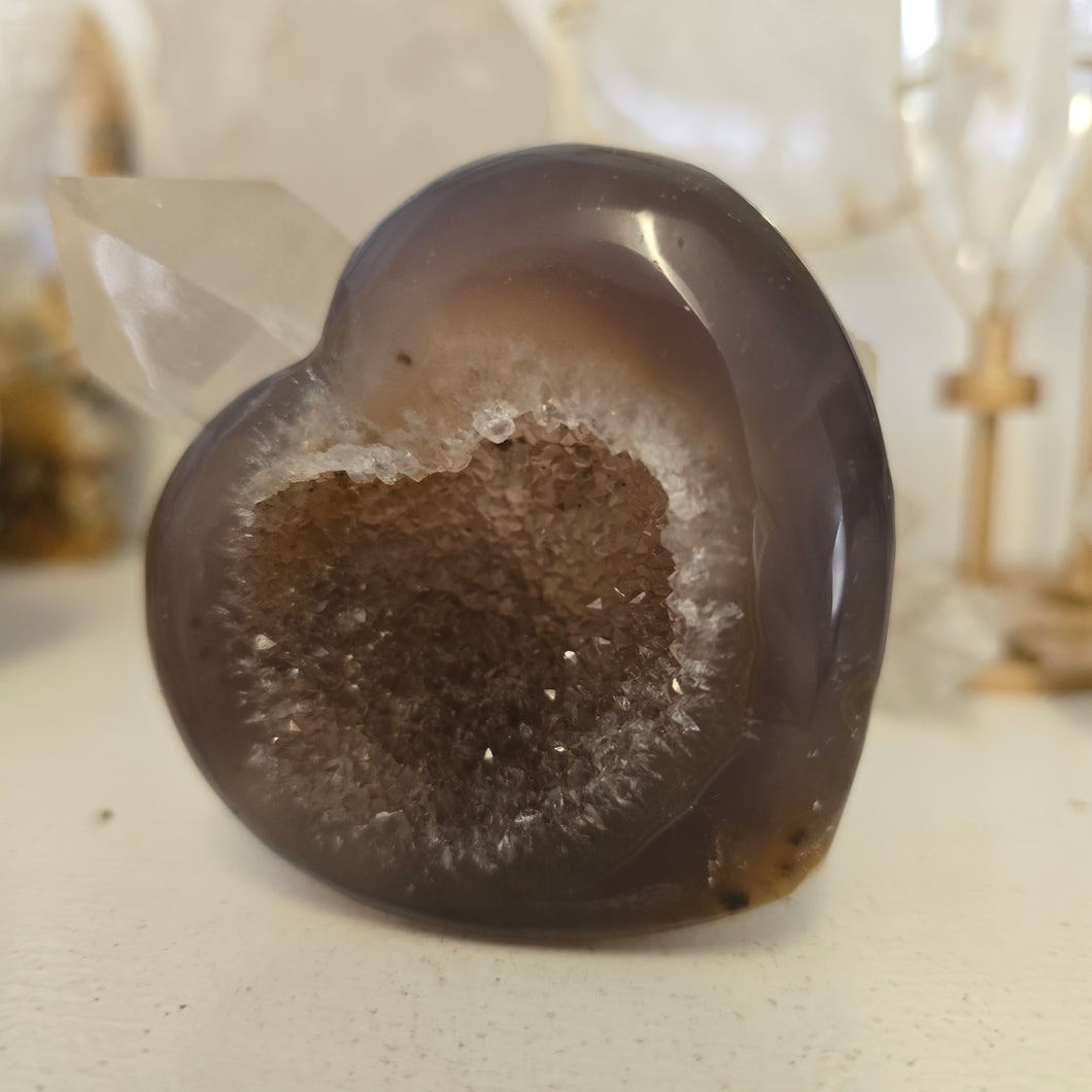 Druzy Agate Heart