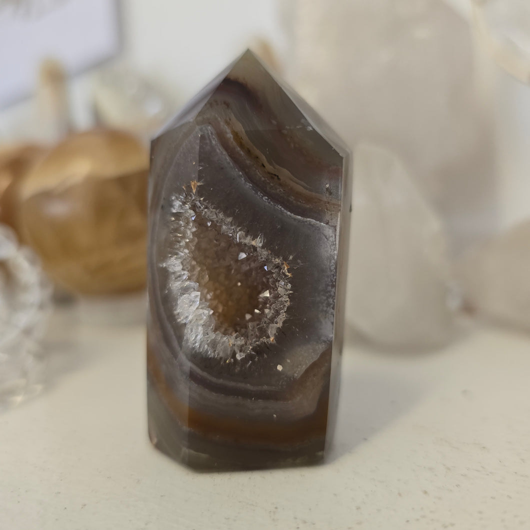 Druzy Agate Tower