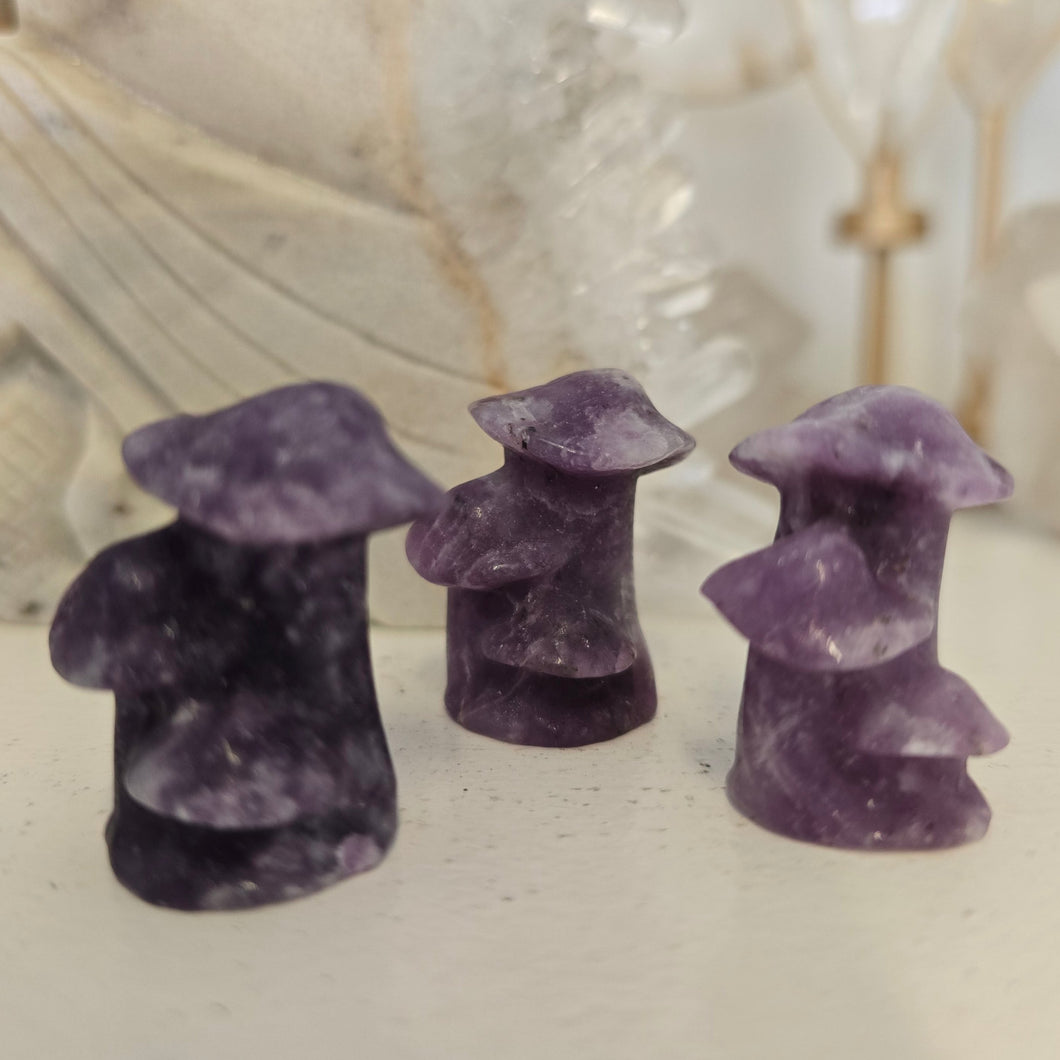 Lepidolite Mushrooms