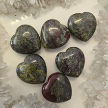 Load image into Gallery viewer, Dragon Blood Jasper Hearts
