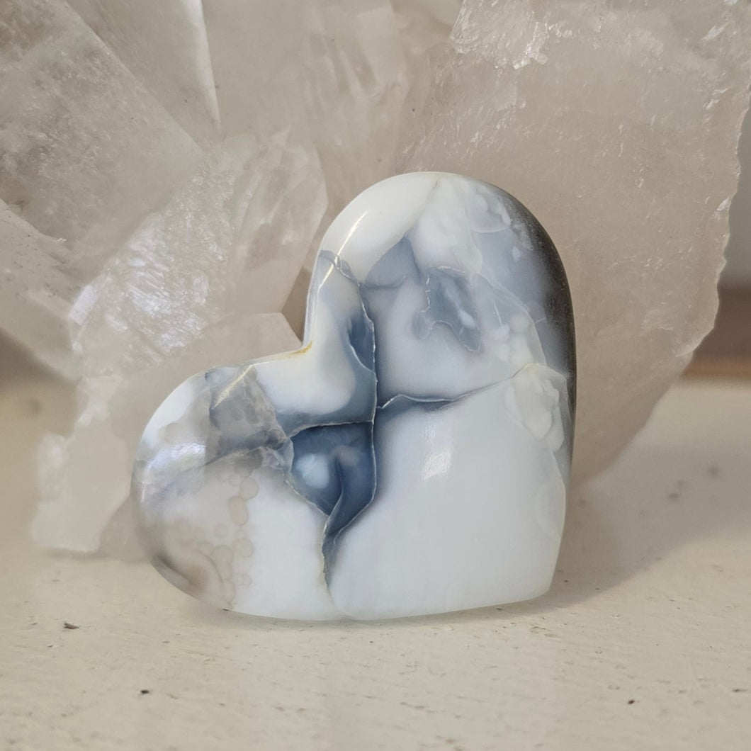 Owyhee Blue Opal Heart