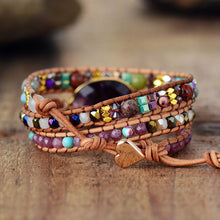 Load image into Gallery viewer, Amethyst and Lepidolite Wrap Bracelet
