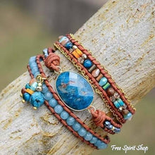 Load image into Gallery viewer, Blue Apatite Wrap Bracelet
