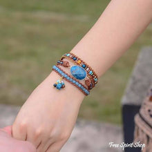 Load image into Gallery viewer, Blue Apatite Wrap Bracelet
