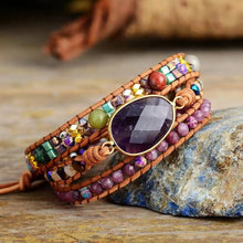 Load image into Gallery viewer, Amethyst and Lepidolite Wrap Bracelet
