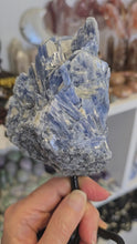 Load and play video in Gallery viewer, Blue Kyanite on Stand
