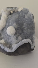 Load and play video in Gallery viewer, Blue Chalcedony with Mordenite and Calcite
