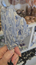 Load and play video in Gallery viewer, Blue Kyanite on Stand
