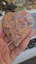Load and play video in Gallery viewer, Pink Agate Heart with Stand
