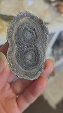 Load and play video in Gallery viewer, Chalcedony Agate Slice
