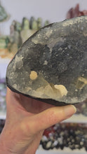 Load and play video in Gallery viewer, Blue Chalcedony with Mordenite and Calcite
