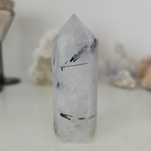 Load image into Gallery viewer, Black Tourmaline in Quartz Tower
