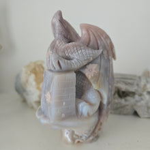Load image into Gallery viewer, Flower Agate and Amethyst Dragon
