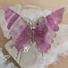 Load image into Gallery viewer, Magenta Fluorite Butterfly
