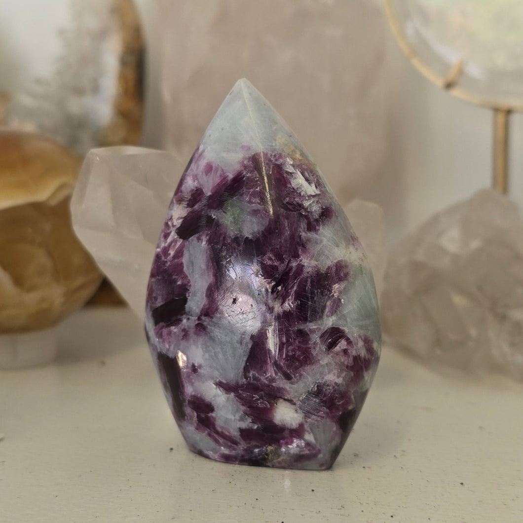 Lepidolite with Mica Flame