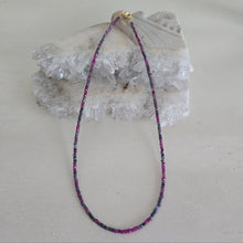 Load image into Gallery viewer, Ruby and Sapphire Faceted Necklace
