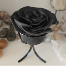 Load image into Gallery viewer, Black Obsidian Rose - Spinning Stand
