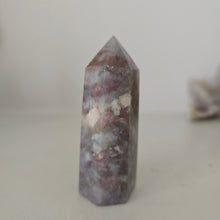 Load image into Gallery viewer, Pink Tourmaline and Lepidolite in Quartz Obelisk
