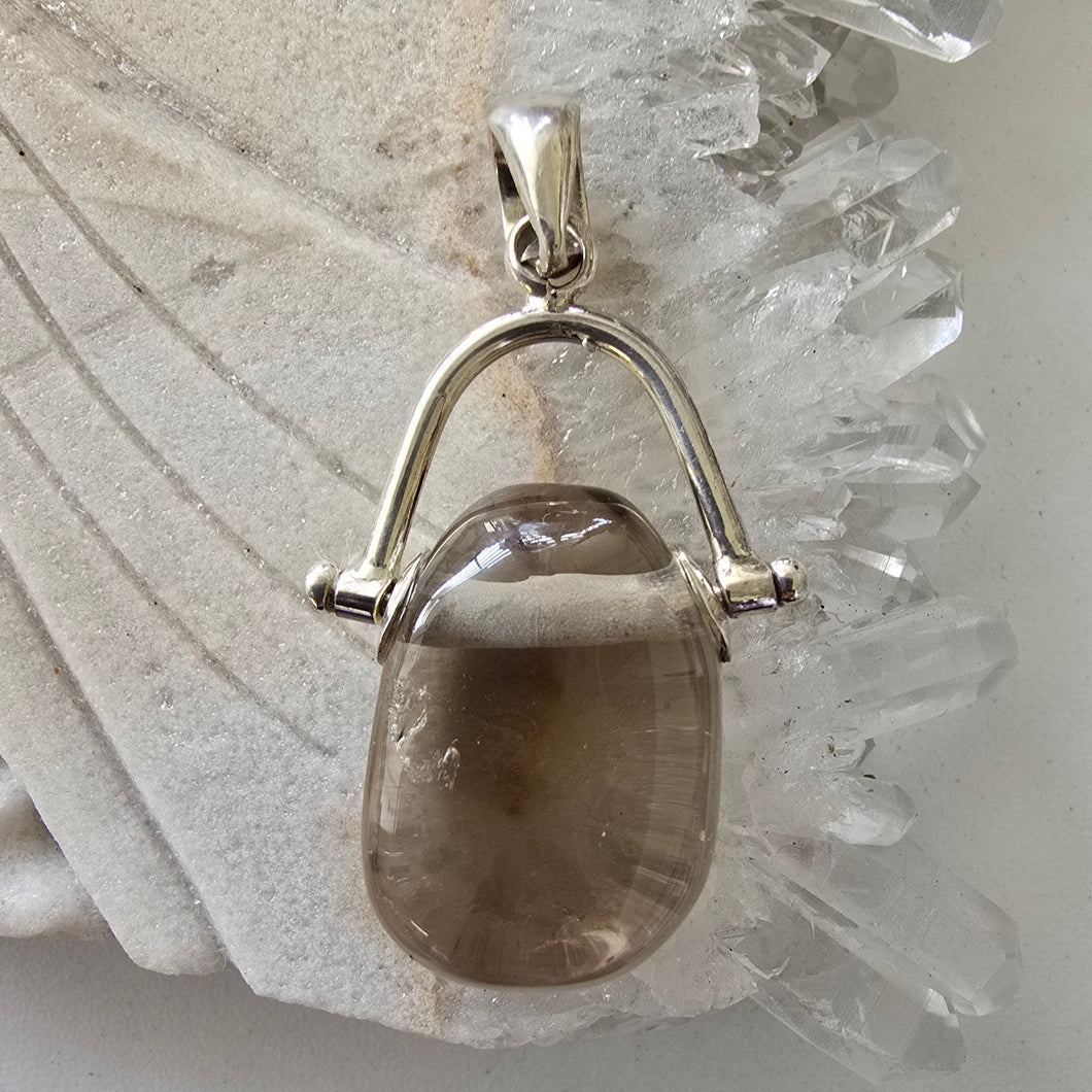 Smoky Quartz Sterling Silver Pendant