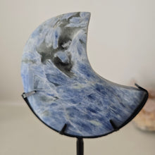 Load image into Gallery viewer, Blue Kyanite Moon on Stand
