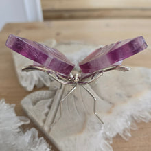 Load image into Gallery viewer, Magenta Fluorite Butterfly
