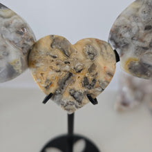 Load image into Gallery viewer, Yellow Crazy Lace Agate Heart with Wings
