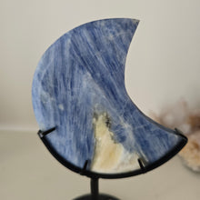 Load image into Gallery viewer, Blue Kyanite Moon on Stand
