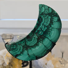 Load image into Gallery viewer, Malachite Crescent Moon
