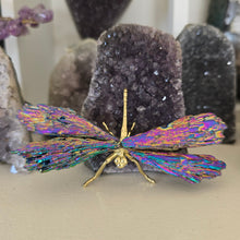 Load image into Gallery viewer, Aura Kyanite Dragonfly - Rainbow
